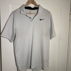 Nike Dri Fit Men's Light Grey Golf Polo Shirt